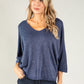 Lurex V Neck Knit Pullover