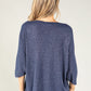 Lurex V Neck Knit Pullover