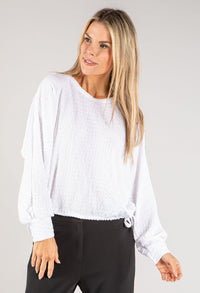 Textured Tie Waist Top