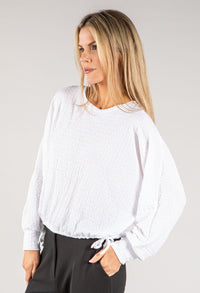 Textured Tie Waist Top