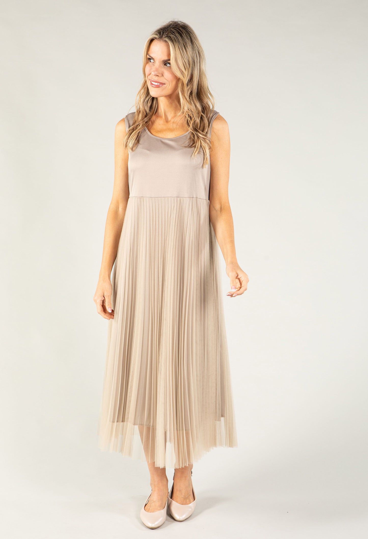 Linework Tulle Popover Dress