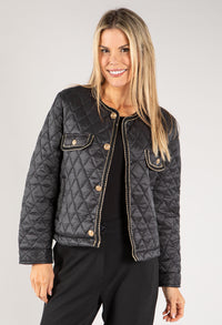 Gold Button Quilted Jacket