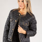 Gold Button Quilted Jacket