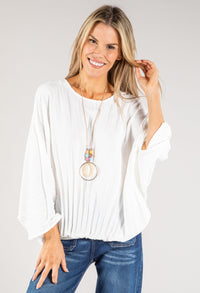 Batwing Top With Necklace