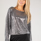 Long Sleeve Sequin Top