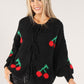 Cherry Tie Knit Jumper