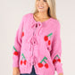 Cherry Tie Knit Jumper