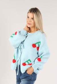 Cherry Tie Knit Jumper