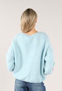 Cherry Tie Knit Jumper