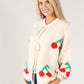 Cherry Tie Knit Jumper