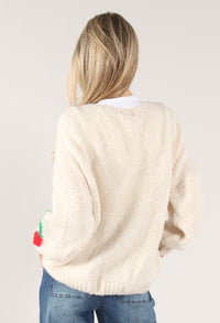 Cherry Tie Knit Jumper