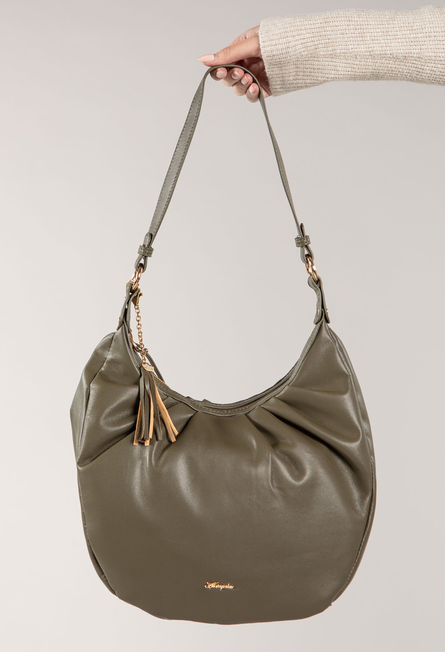 Ruched Detail Shoulder Bag