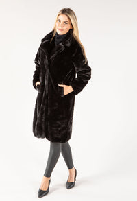 Longline Faux Fur Coat