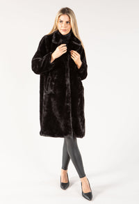 Longline Faux Fur Coat