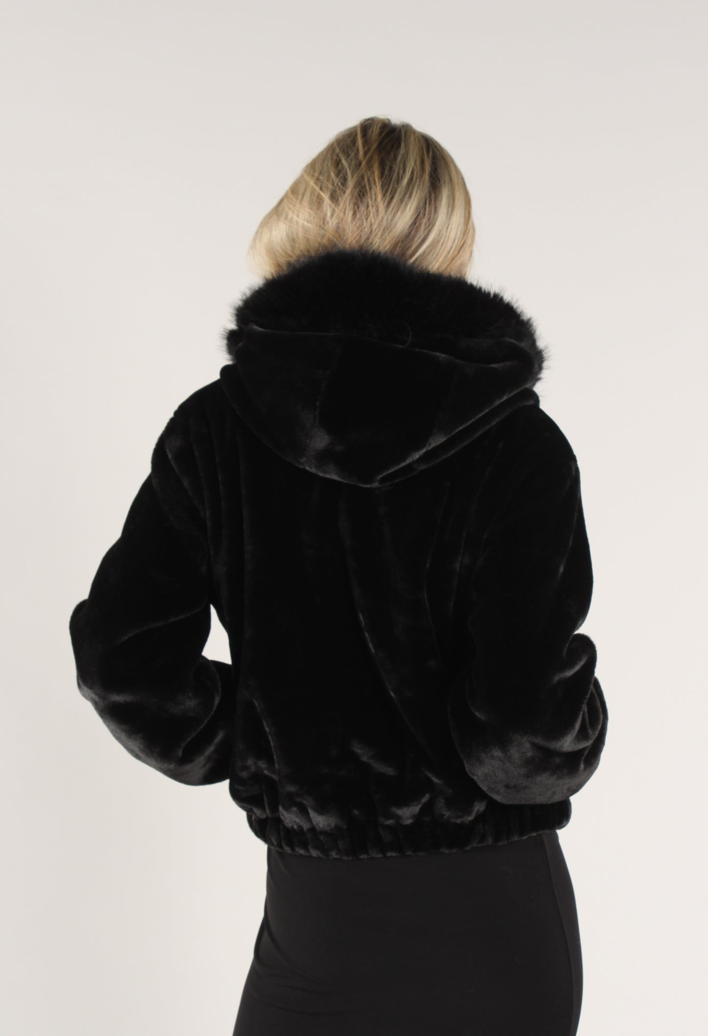 Hooded Faux Fur Coat