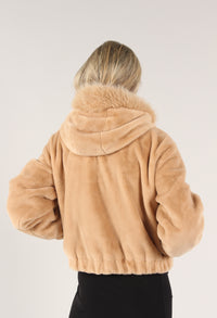 Hooded Faux Fur Coat