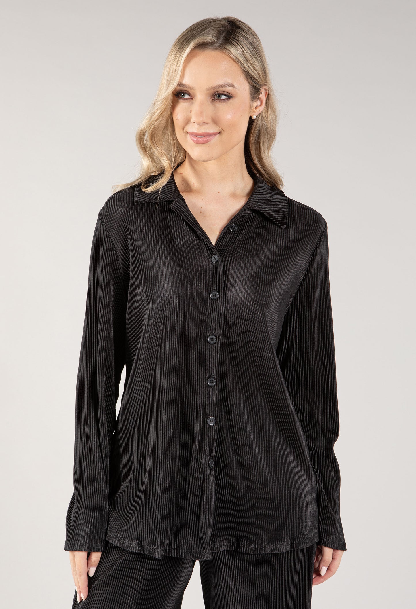 Plisse Pleated Shirt