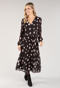 Polka Dot Plisse Pop Over Dress