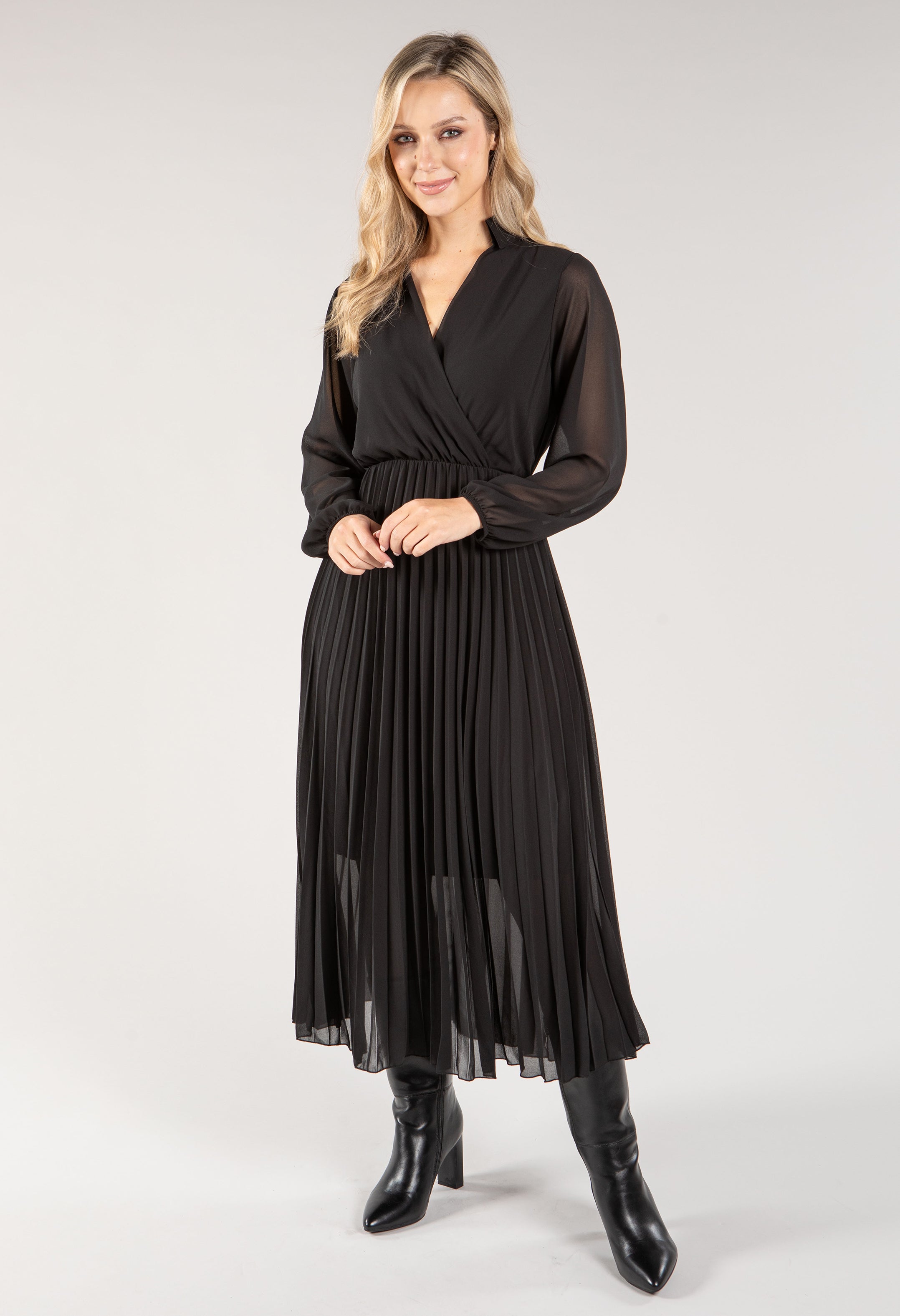 Wrap bodice dress sales
