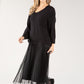 Knit Pop Over Tulle Dress