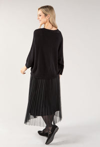 Knit Pop Over Tulle Dress