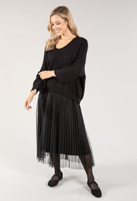 Knit Pop Over Tulle Dress