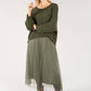 Knit Pop Over Tulle Dress