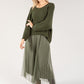 Knit Pop Over Tulle Dress