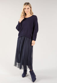 Knit Pop Over Tulle Dress