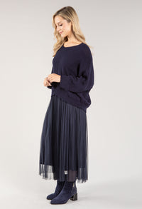 Knit Pop Over Tulle Dress