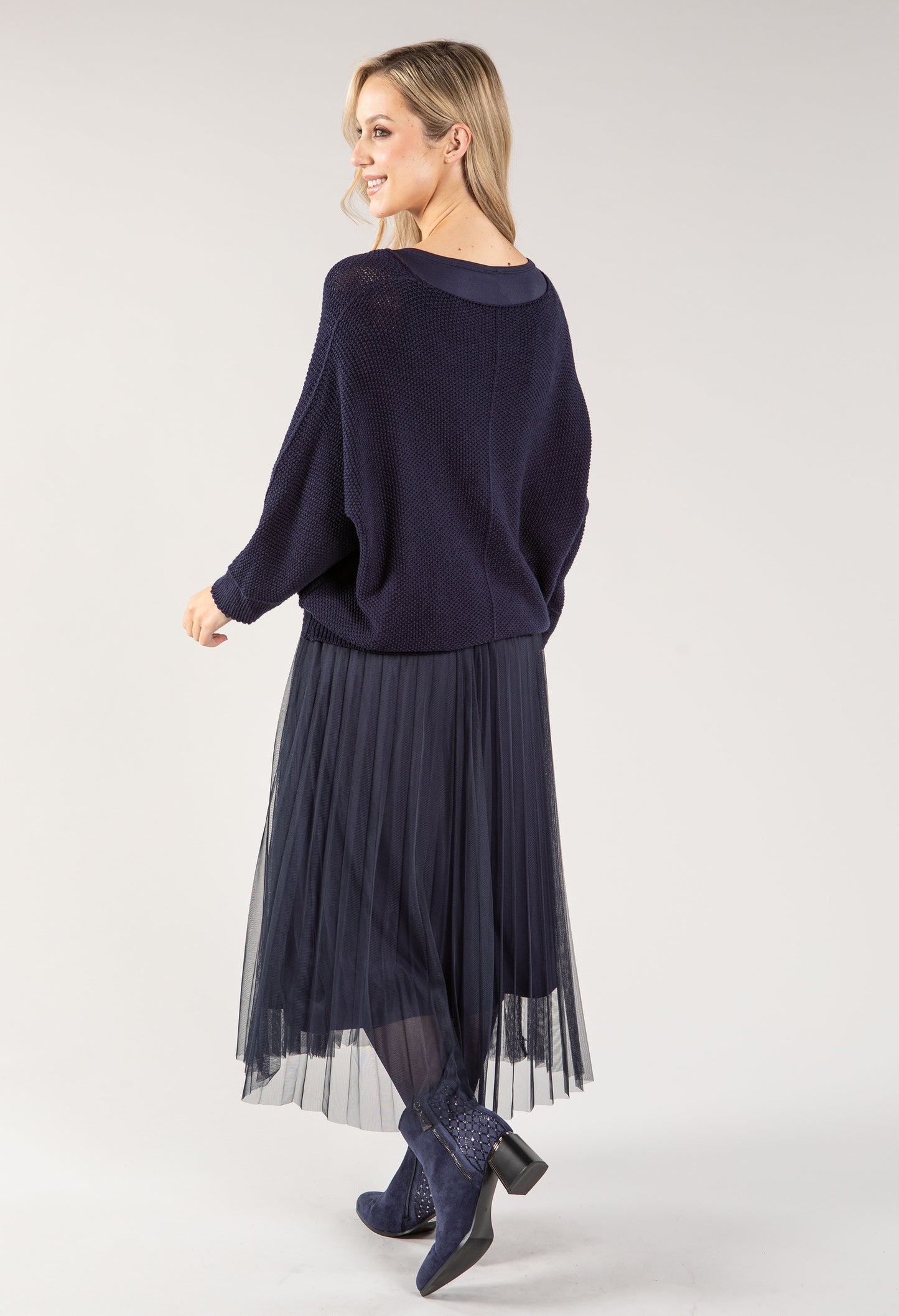 Knit Pop Over Tulle Dress