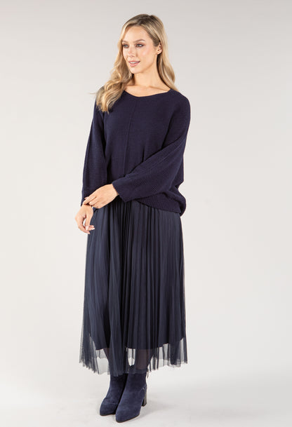 Knit Pop Over Tulle Dress