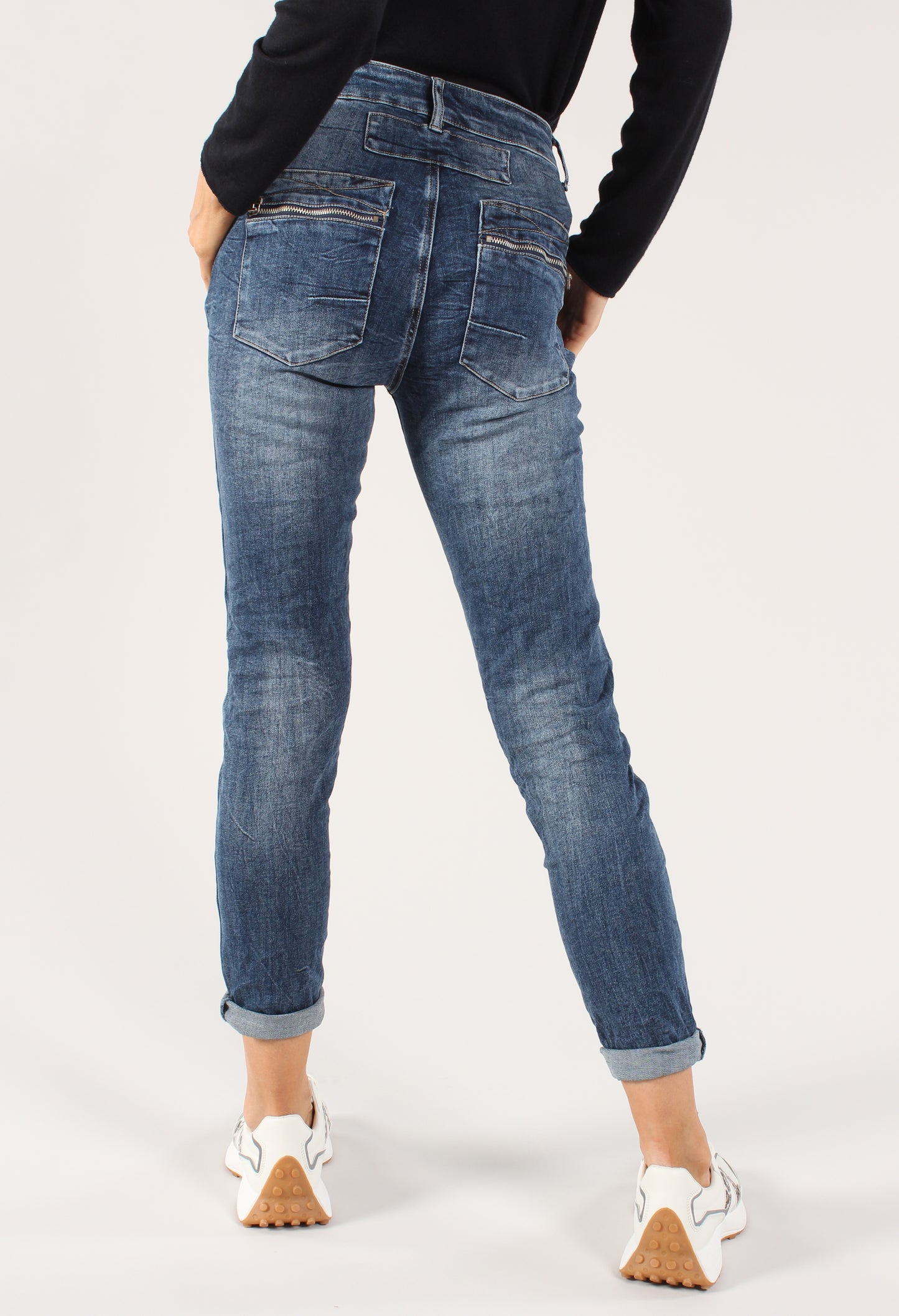 Crinkle Denim Jeans