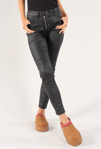 Leather Look Jeans