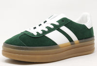 Double Stripe Faux Suede Trainer