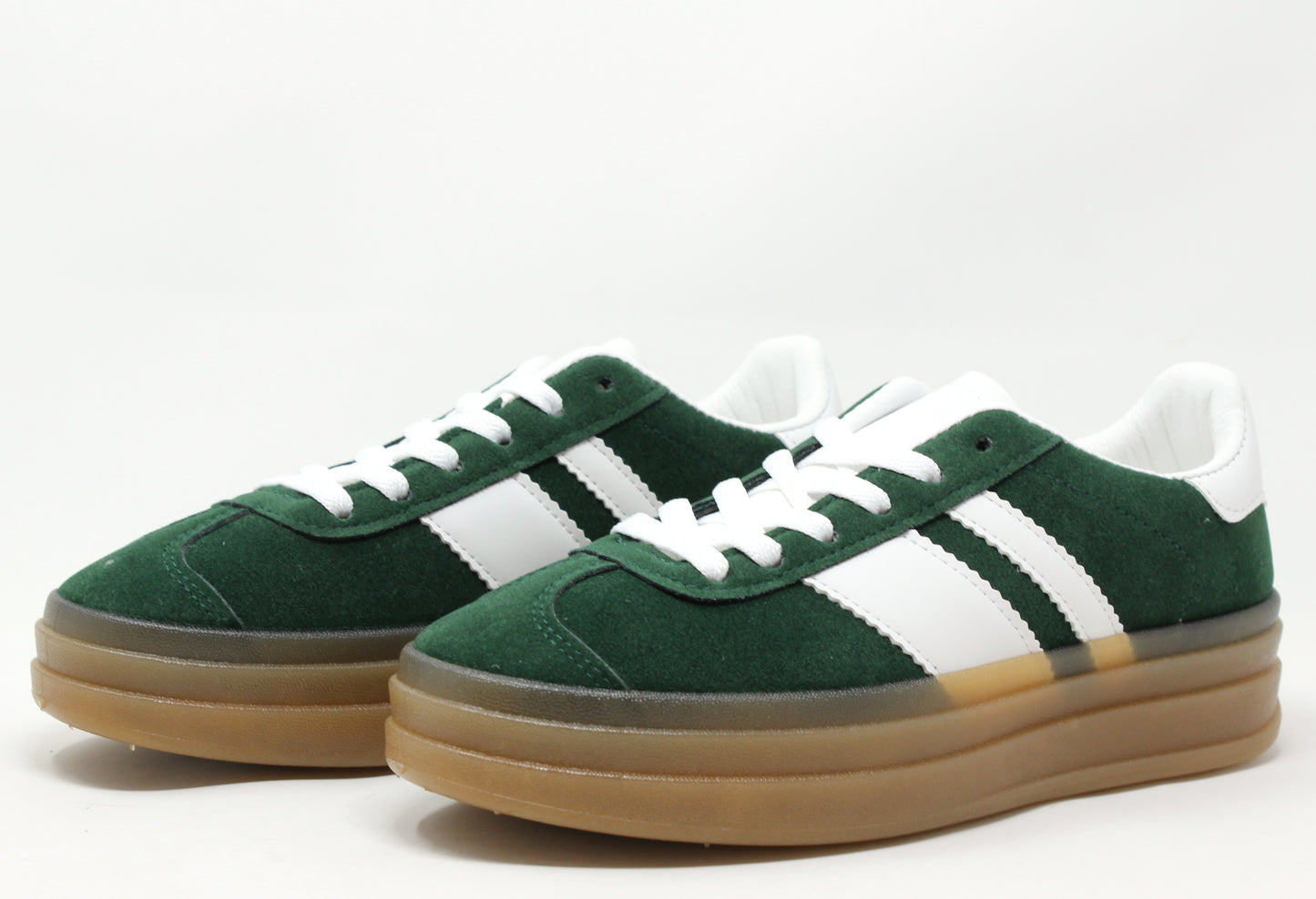 Double Stripe Faux Suede Trainer