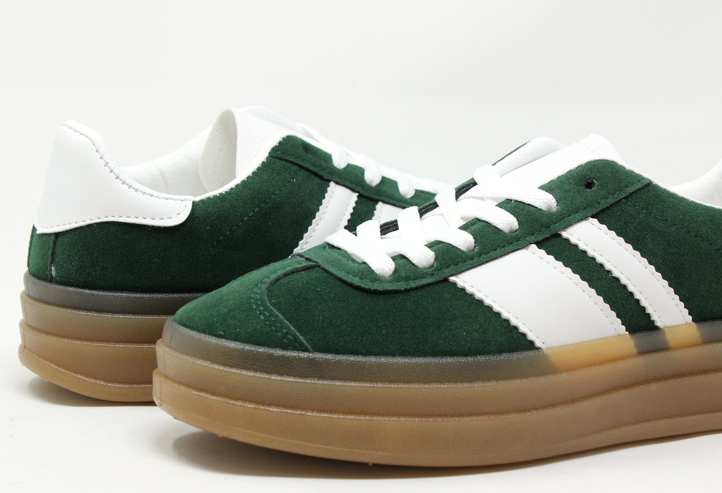 Double Stripe Faux Suede Trainer