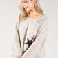 Patchwork Detail Slouchy Knit