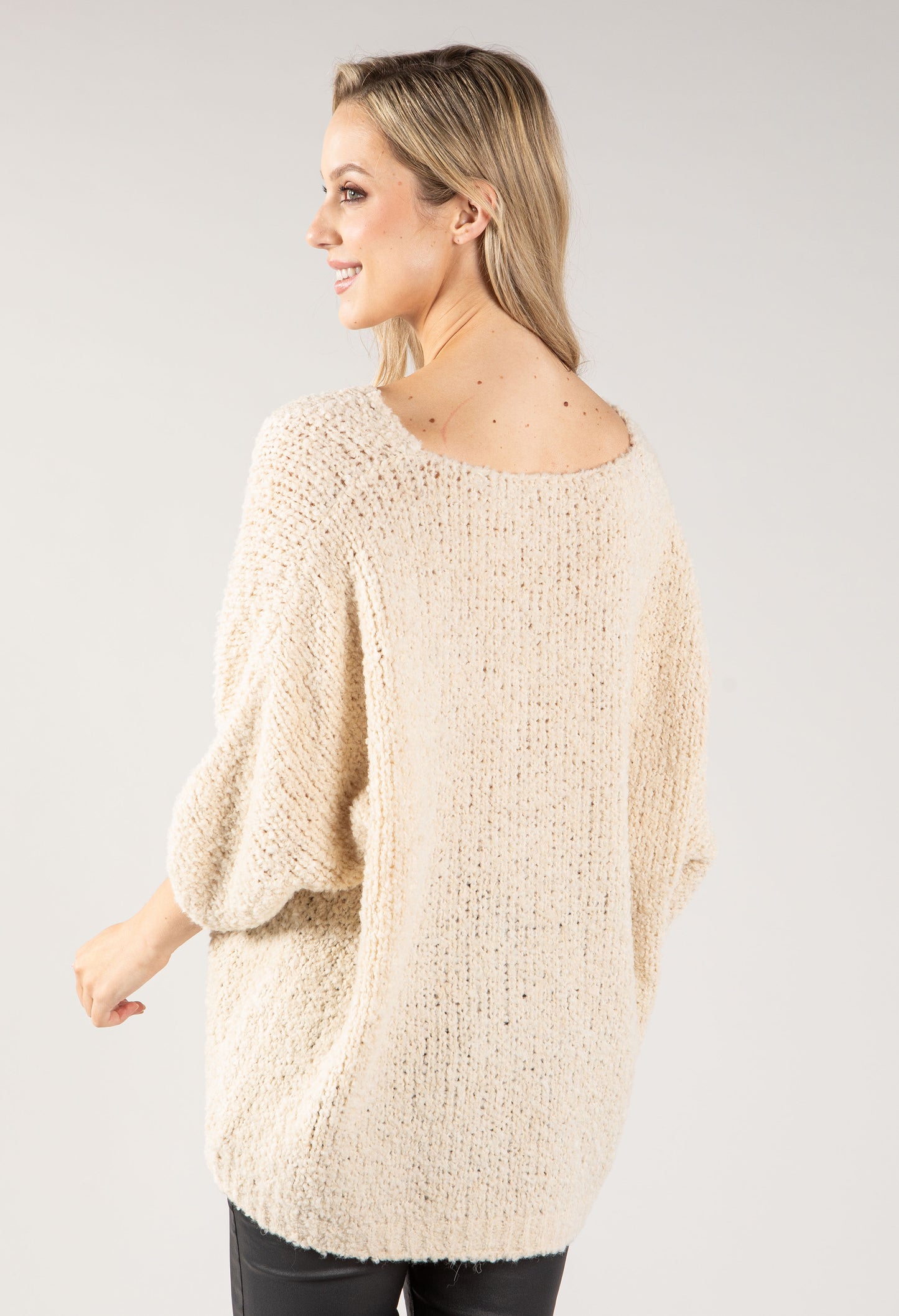 Bow Detail Slouchy Knit