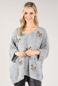 Bow Detail Slouchy Knit