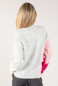 Colour Block Sequin Knit Jumper