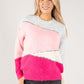 Colour Block Sequin Knit Jumper