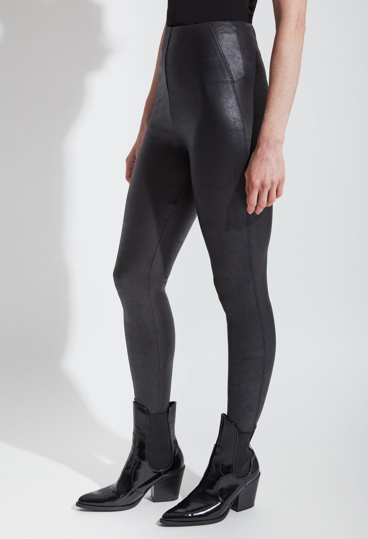 Textured Leather Legging