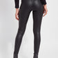 Textured High Waist Leather Legging