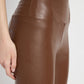 Textured High Waist Leather Legging