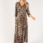 Leo Print Wrap Dress