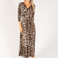 Leo Print Wrap Dress