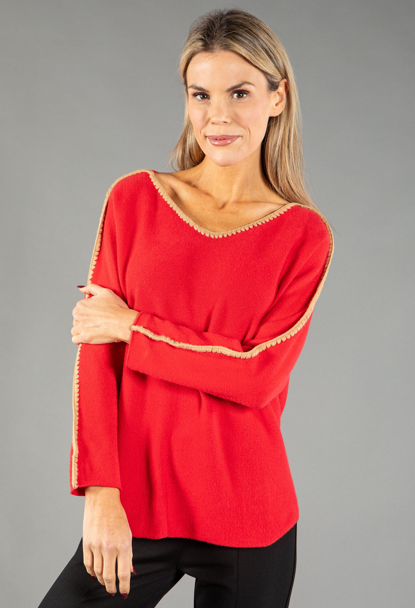 Blanket Stitch Pullover