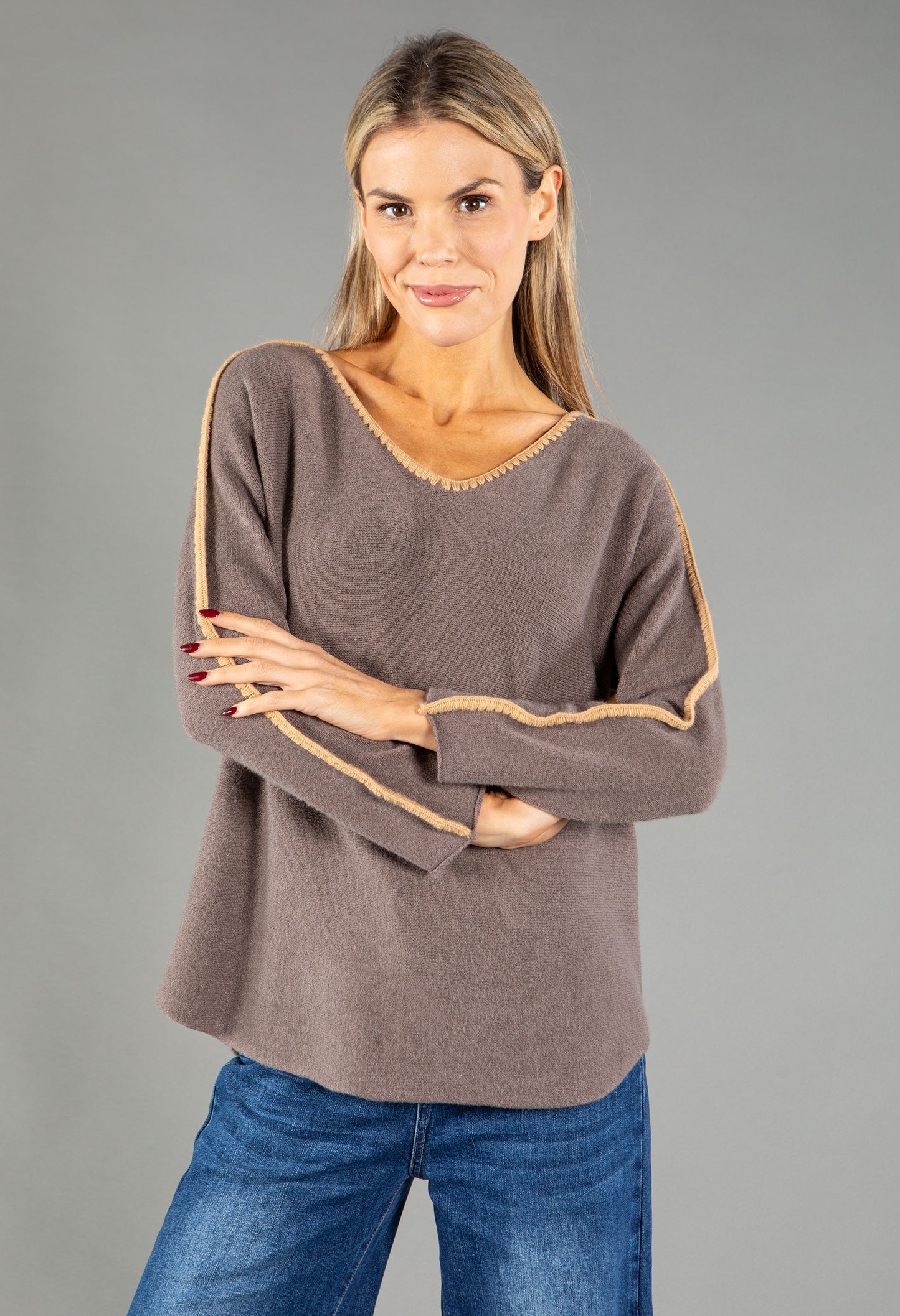 Blanket Stitch Pullover