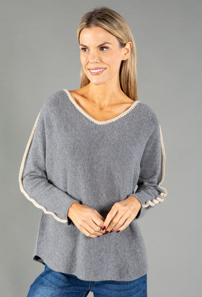 Blanket Stitch Pullover